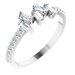 14K White 1/3 CTW Natural Diamond Scattered Ring